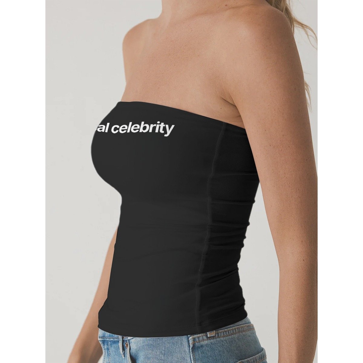 Local Celebrity Strapless Tube Top - Black - Image 2