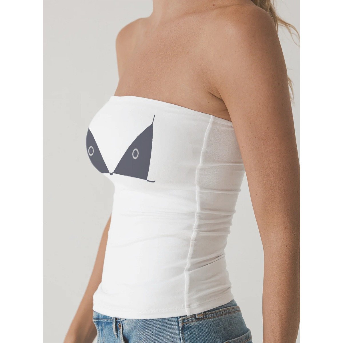 Grey Bra Strapless Tube Top - White - Image 2