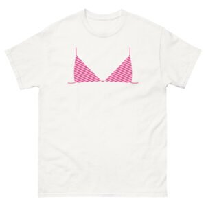 Pink Bra Tee - White