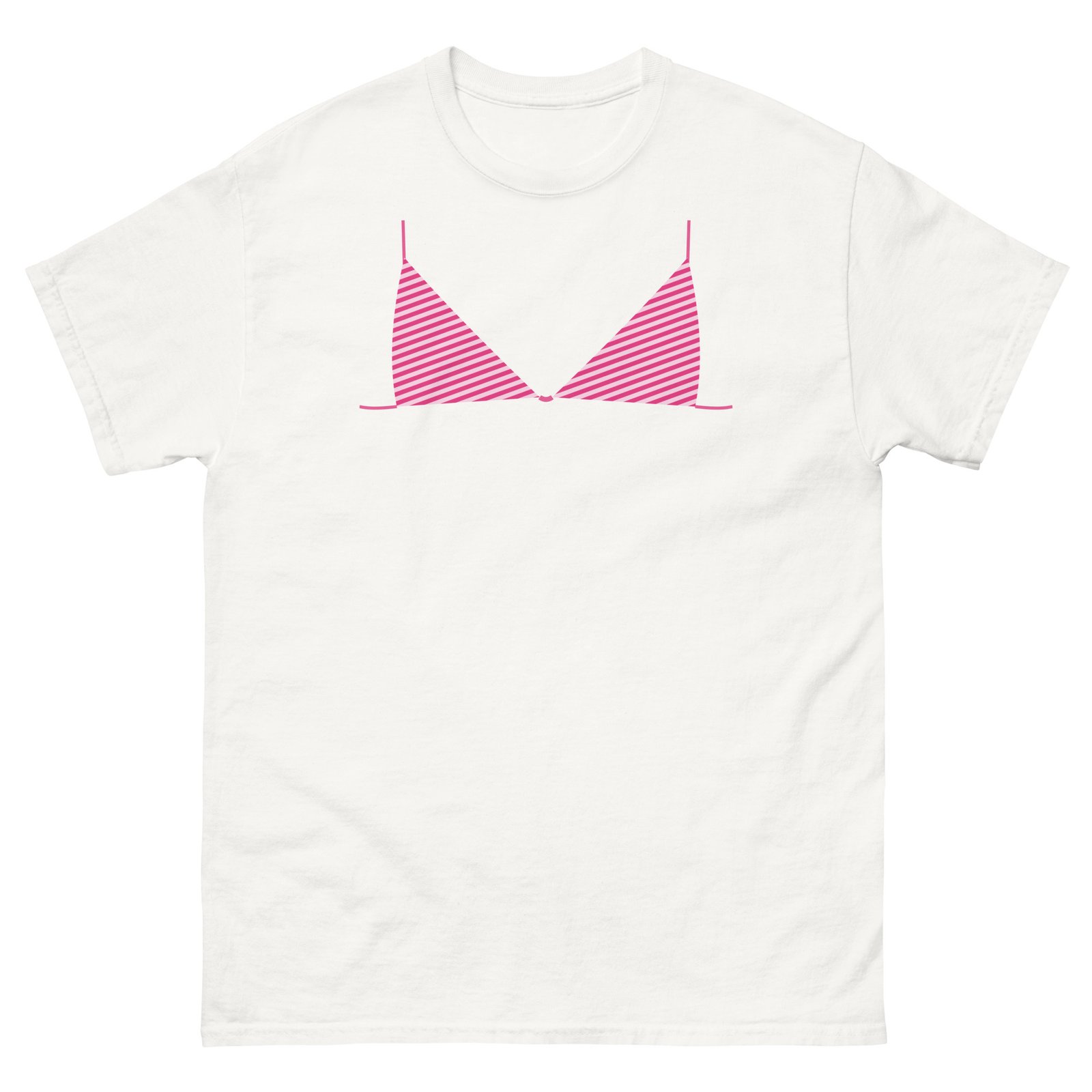 Pink Bra Tee - White