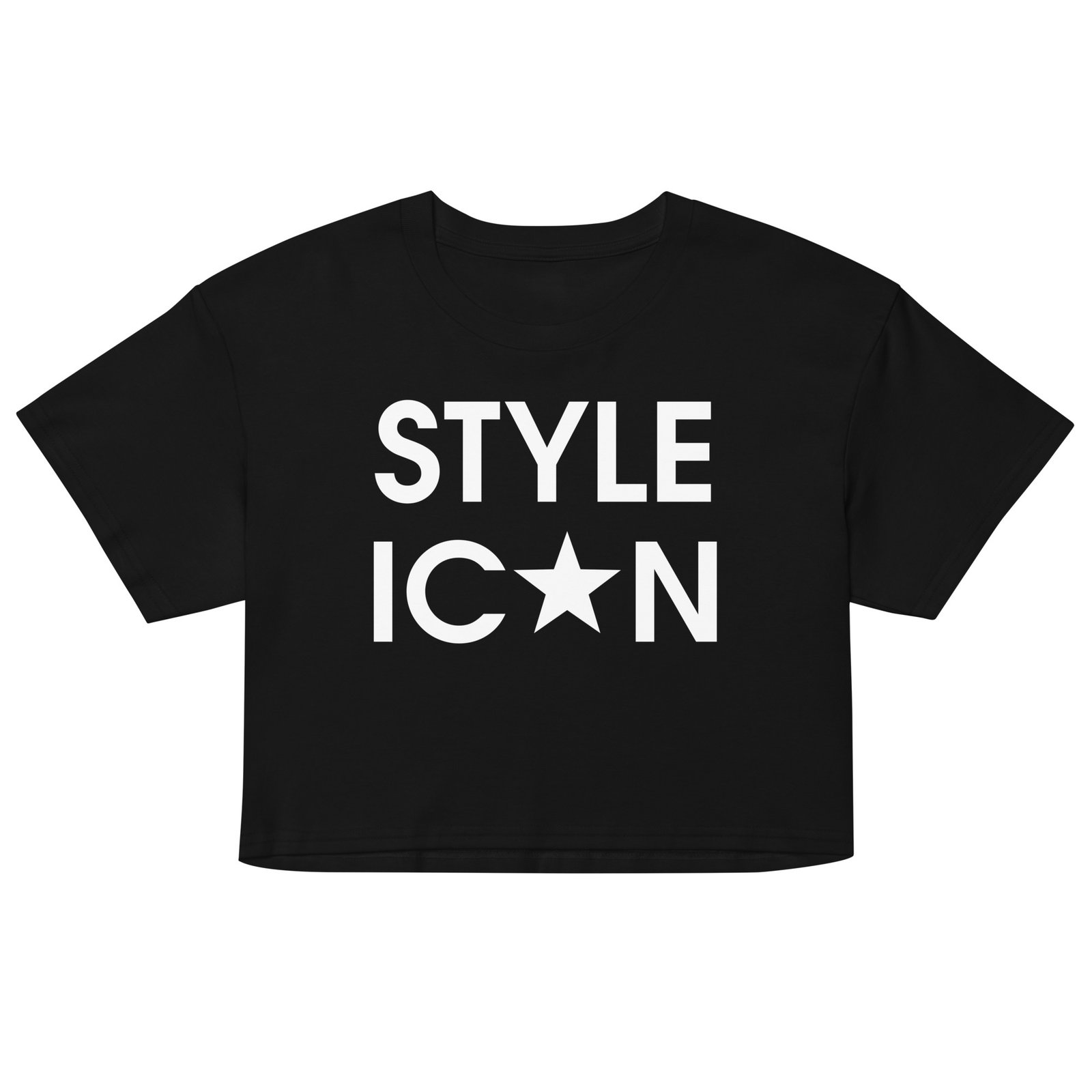 Style Icon Crop Top - Black