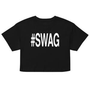 #Swag Crop Top - Black