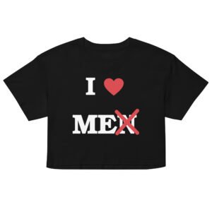 I Love Me Crop Top - Black