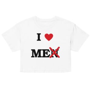 I Love Me Crop Top - White