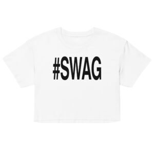#Swag Crop Top - White